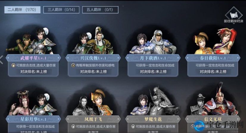 《真三国无双霸》羁绊作用介绍