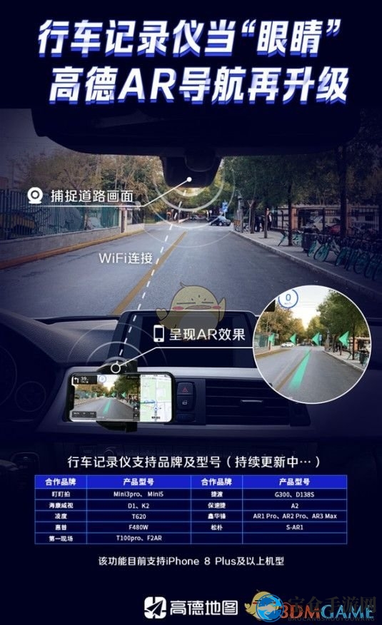 《高德地图》行车记录仪AR导航设置使用教程