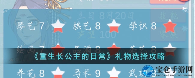 《重生长公主的日常》礼物选择攻略